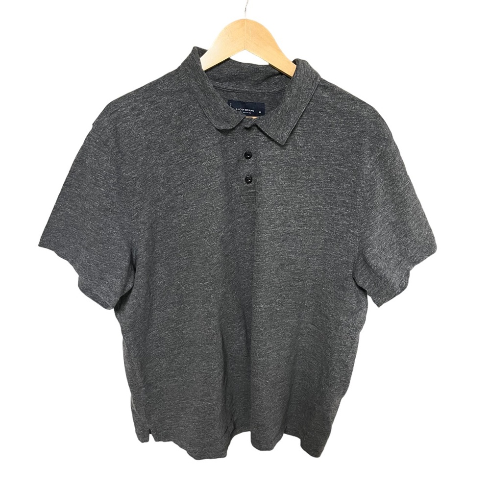 Lucky Brand men’s size XL gray shirt sleeve polo - Picture 2 of 6